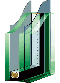 防犯合わせペアガラス断面図