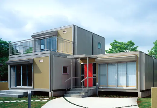 2階建てのユニット住宅