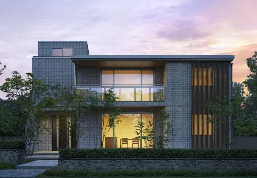 小屋裏空間のある2階建て住宅の外観