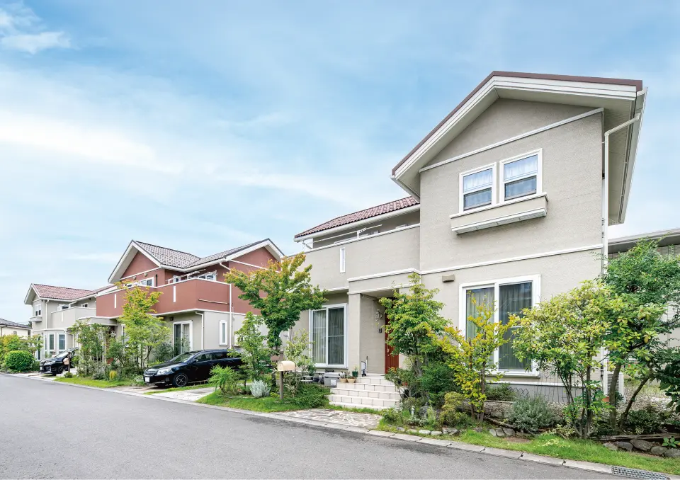 沖野の杜分譲地のまちなみ