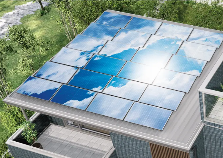 大容量の太陽光発電を搭載した屋根