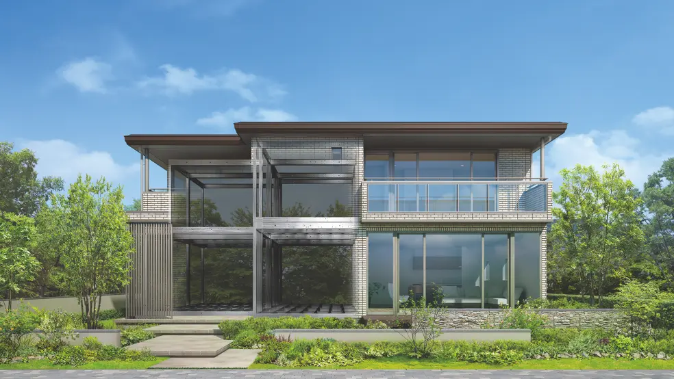 鉄骨の建物の断面図