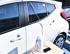 シェア車両（ハイブリット自動車)を非常用電源として活用