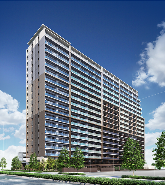 『ハイムスイート高崎 ザ・レジデンス』外観完成予想CG