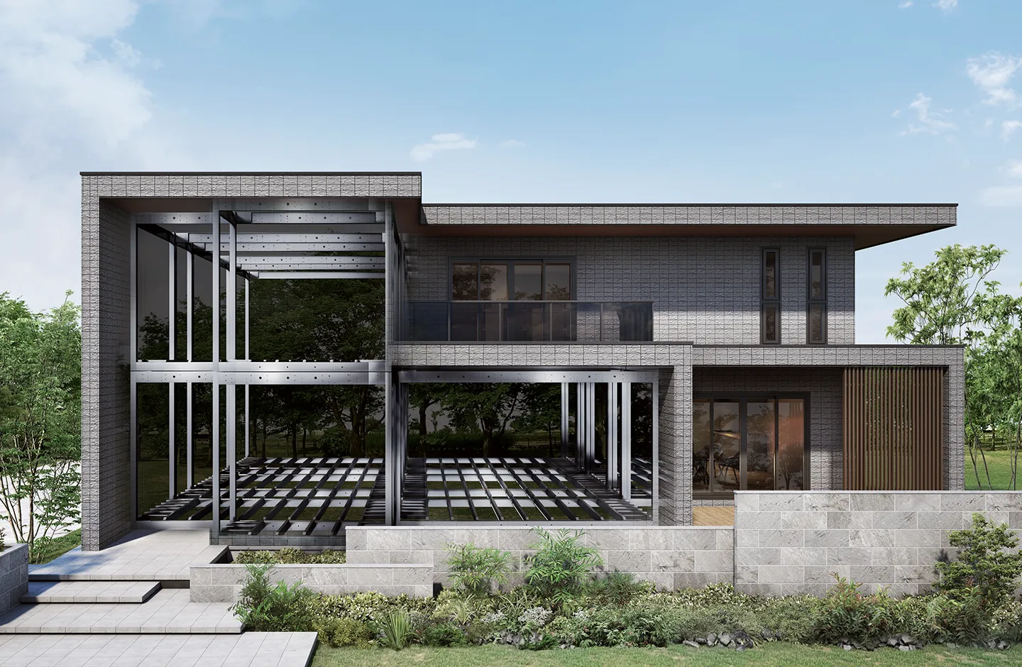 ELVIAのユニット構造体と外壁