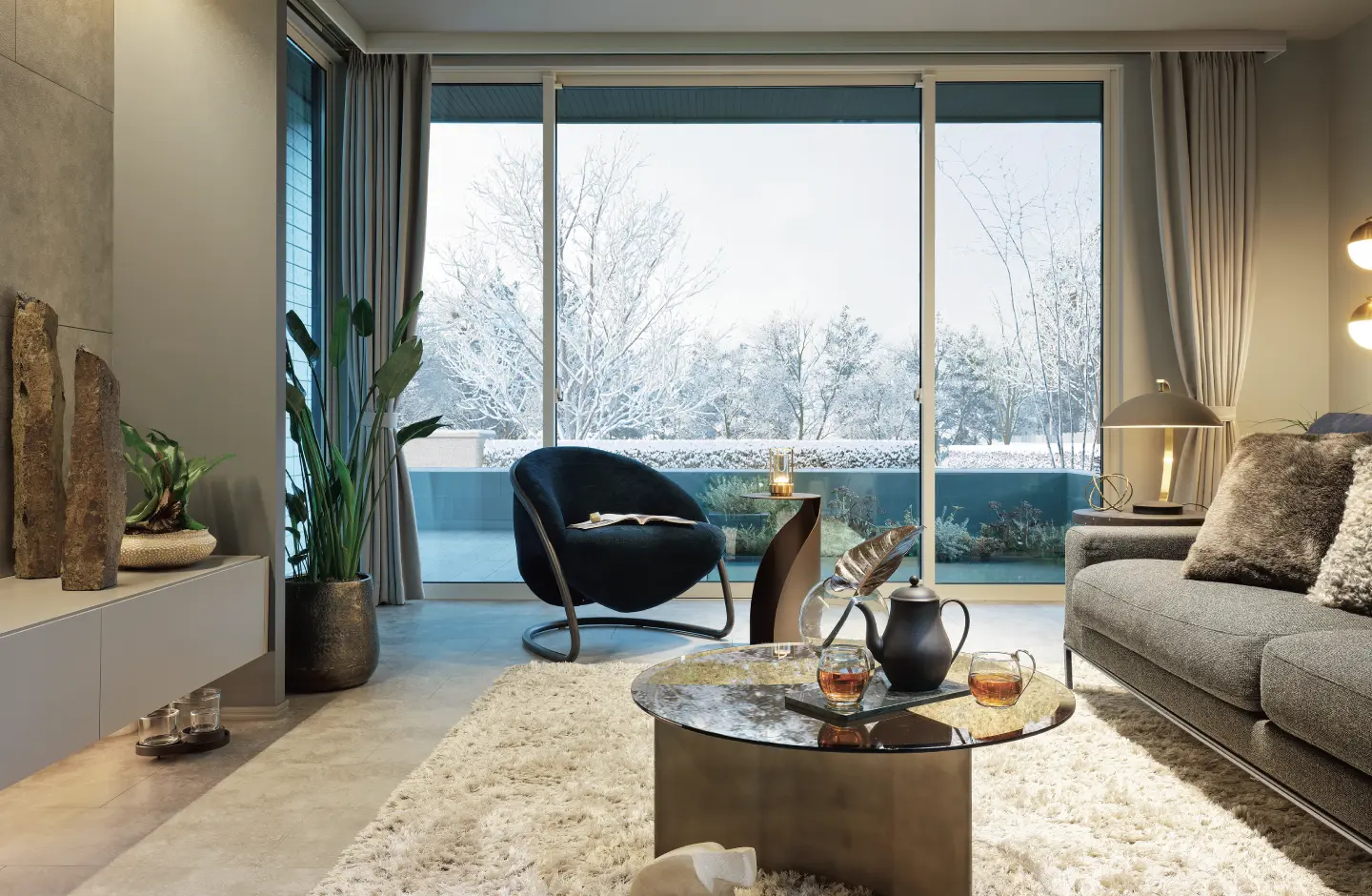 LDKから見た冬の景色