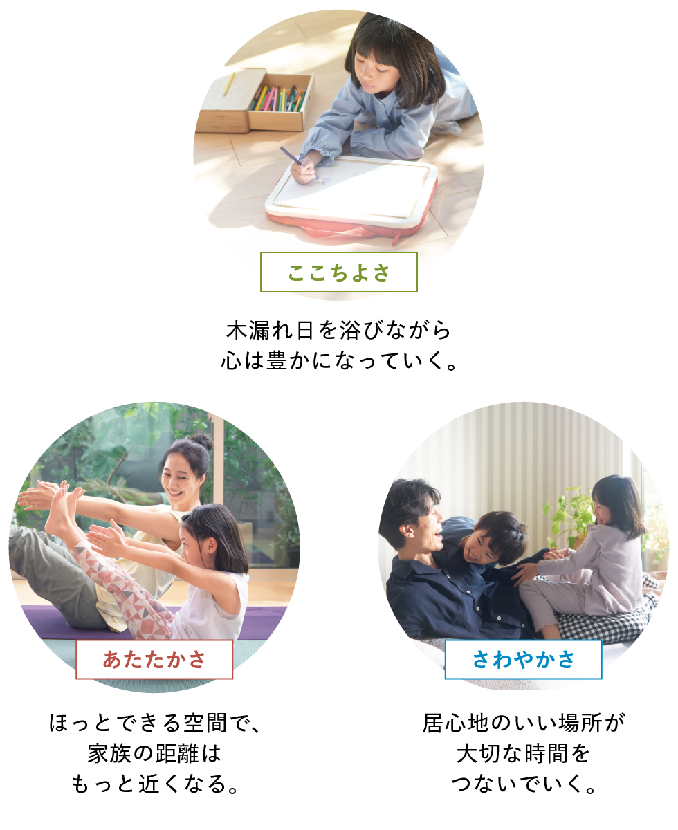 3つのコンセプト。「あたたかさ」「さわやかさ」「ここちよさ」。
