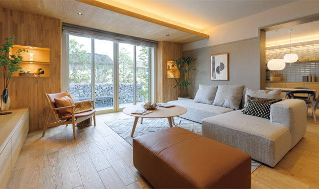 きれいなリビングルーム。