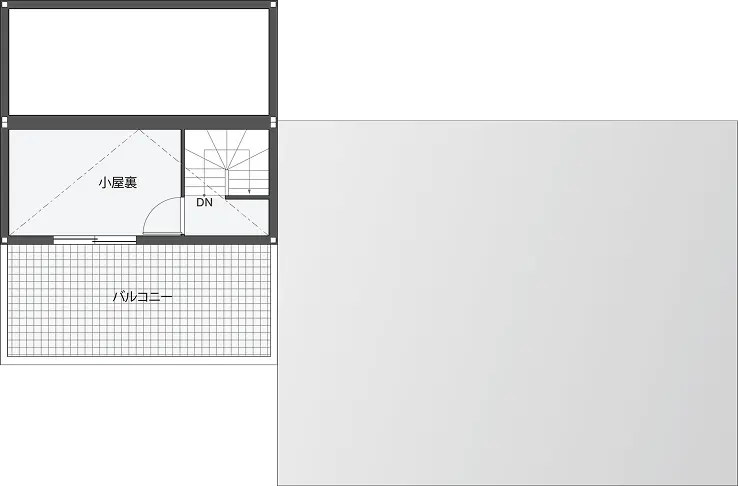 大きなウッドデッキが思い出をはぐくむ34坪の平屋間取り図