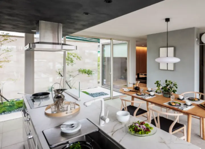 開放感あるキッチン