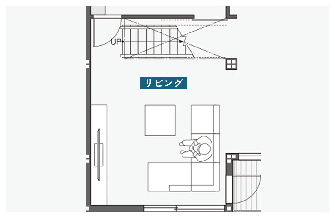 リビング階段の間取り図