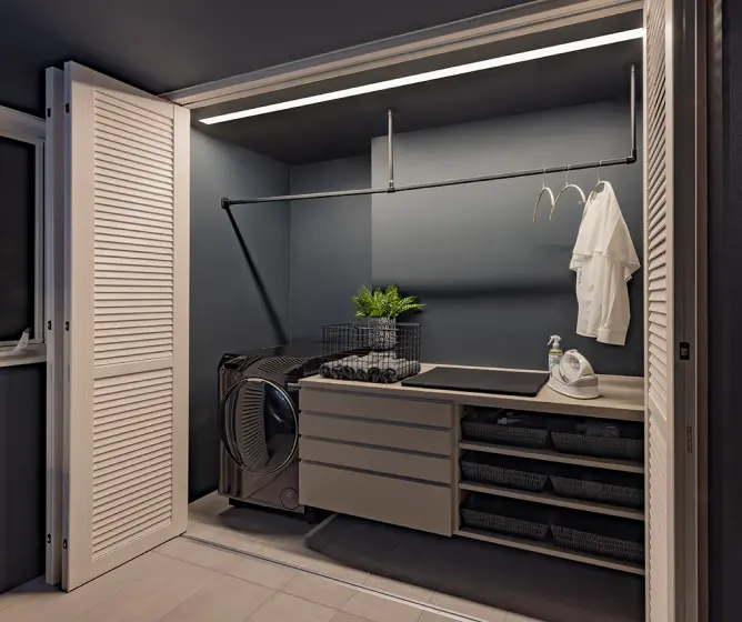 クローゼット内のランドリーコーナー