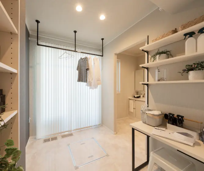 回遊動線の中のルームコート