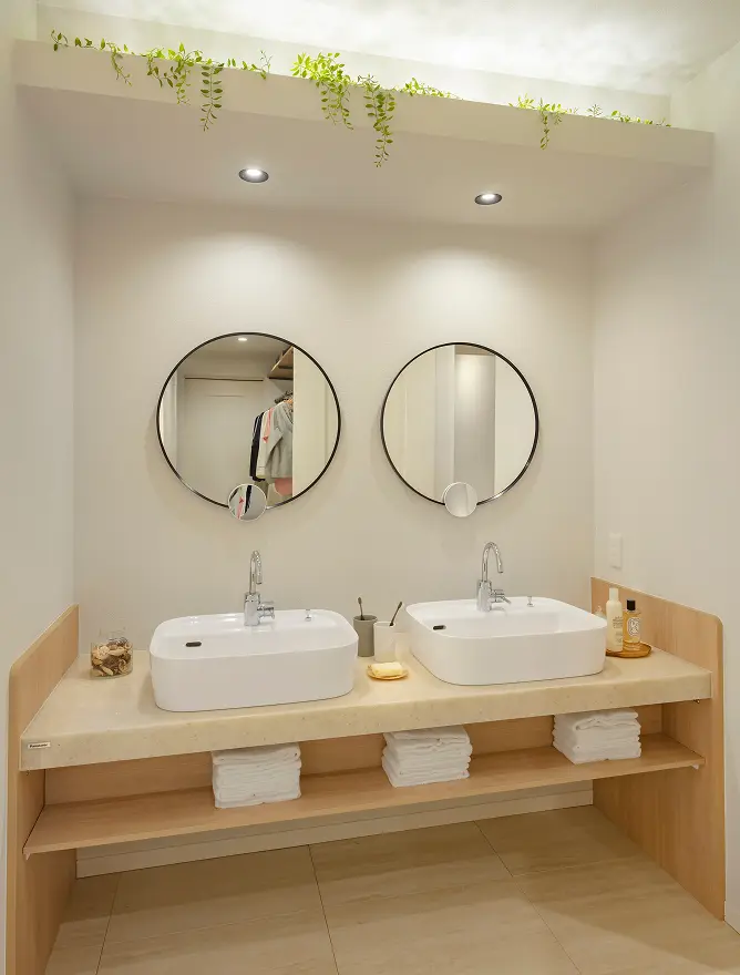 ツーボウルの洗面台